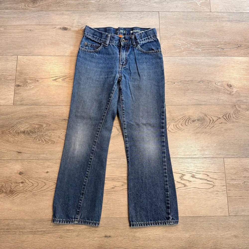 The Children's Place Bootcut Jeans Adjustable Waist Kids Size 8 Boys 100% Cotton